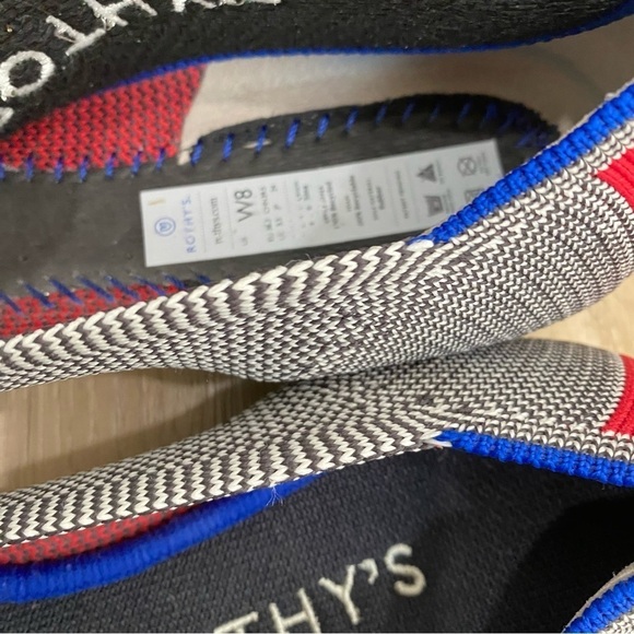 rothy’s Retired Rare Shale Cherry ribbon striped ballet flat - Picture 5 of 6